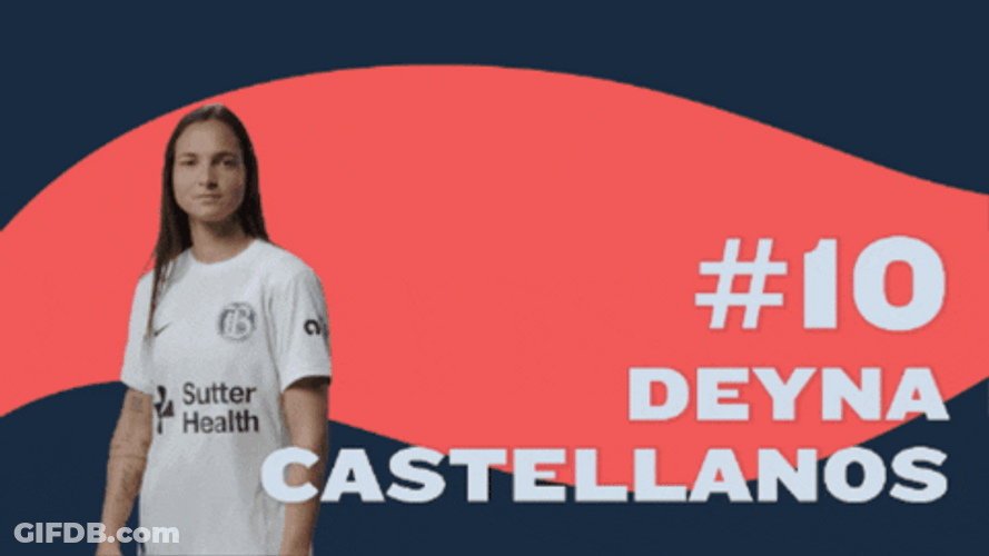 Deyna Castellanos Showcasing Her Jersey Number GIF