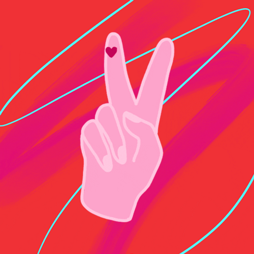 Diabetes Blood Signing Peace Sign GIF
