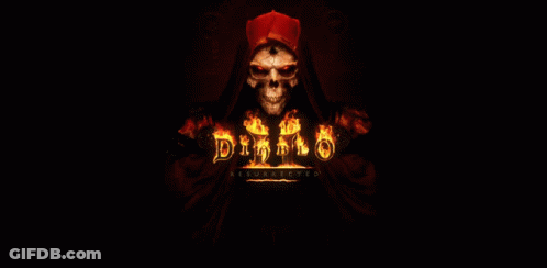 Diablo 2 Resurrected Poster Skull GIF