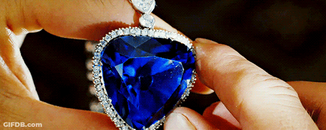Diamond Blue Necklace Sapphire Rose Titanic GIF