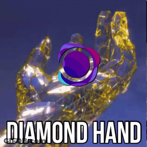 Diamond Hand With Purple Ball GIF