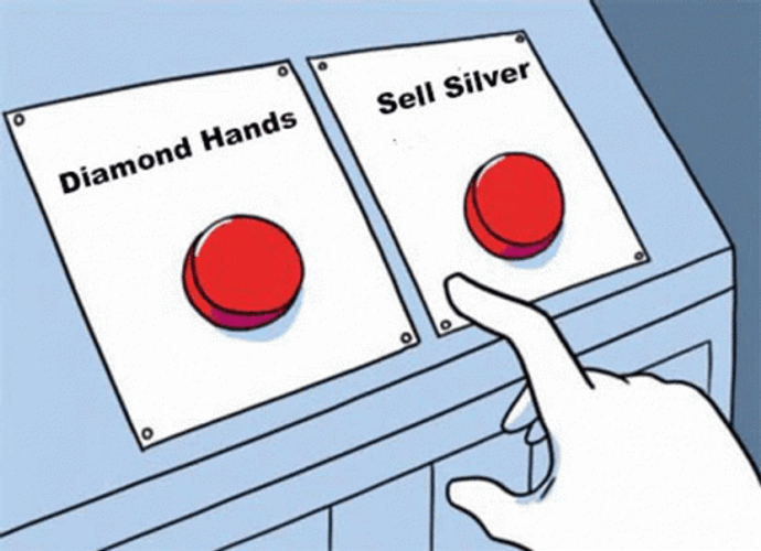 Diamond Hands And Sell Selver Flammenwerfer Meme GIF