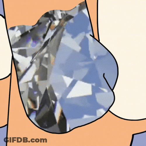 Diamond Hands Angry NFT Cartoon Dog Hands GIF