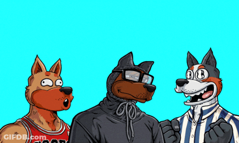 Diamond Hands Excited NFT Dogs GIF