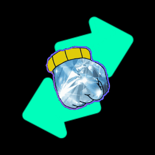 Diamond Hands Of Arthurs Fist With Green Arrow GIF