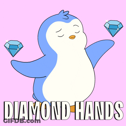 Diamond Hands Of Lil Pudgys Blue Penguin GIF