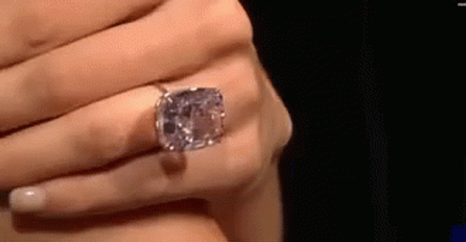 Diamond Ring Rose Pink Sparkling GIF
