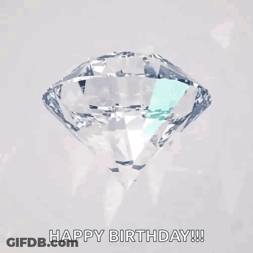 Diamond Saying Happy Birthday GIF