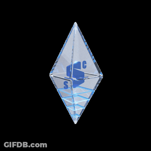 Diamond Shape With Blue Cube GIF