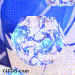 Diamond Shaped Object Blue White Background GIF