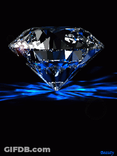 Diamond Surrounded By Blue Water Saying Beauty GIF