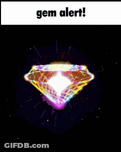 Diamond With Gem Alert Text GIF