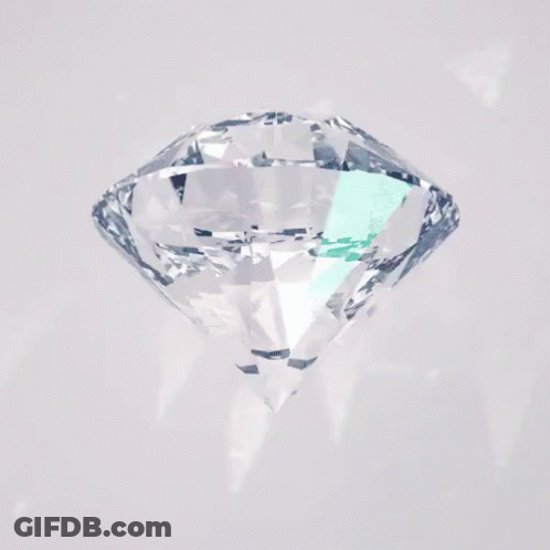 Diamond With Green Light From Center GIF