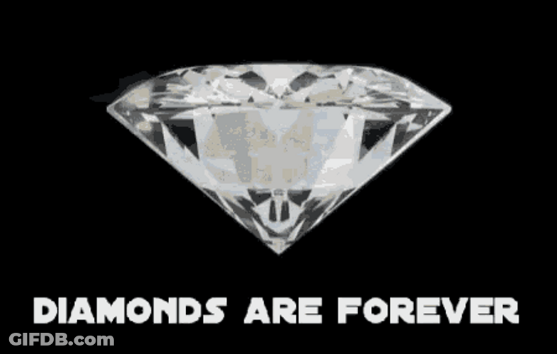 Diamonds Are Forever Animated Text Quote GIF