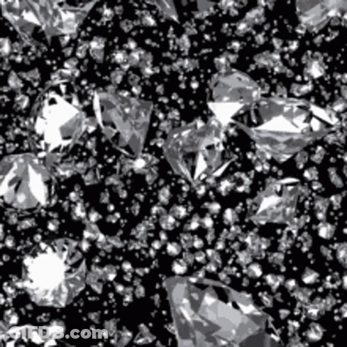 Diamonds On Black Background GIF