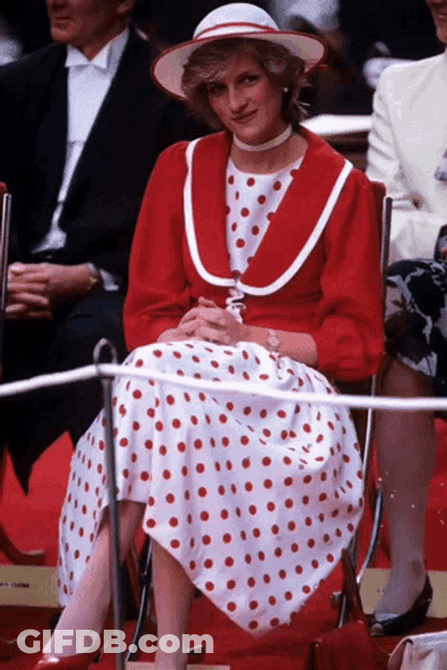 Diana Princess Of Wales British Royal Sitting Pose GIF
