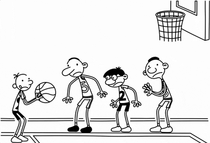 Diary Of A Wimpy Kid Playing Basketball GIF