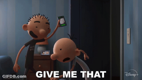 Diary Of A Wimpy Kid Says Give Me That On The Screen GIF