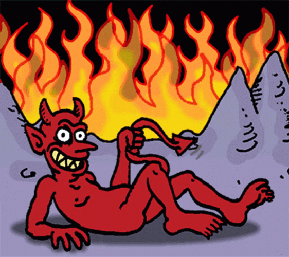 Diavolo In Burning Flames GIF