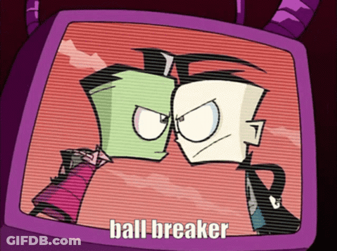 Dib Kicking Invader Zim GIF