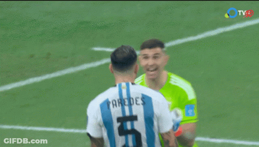 Dibu Emiliano Martinez And Leandro Paredes GIF