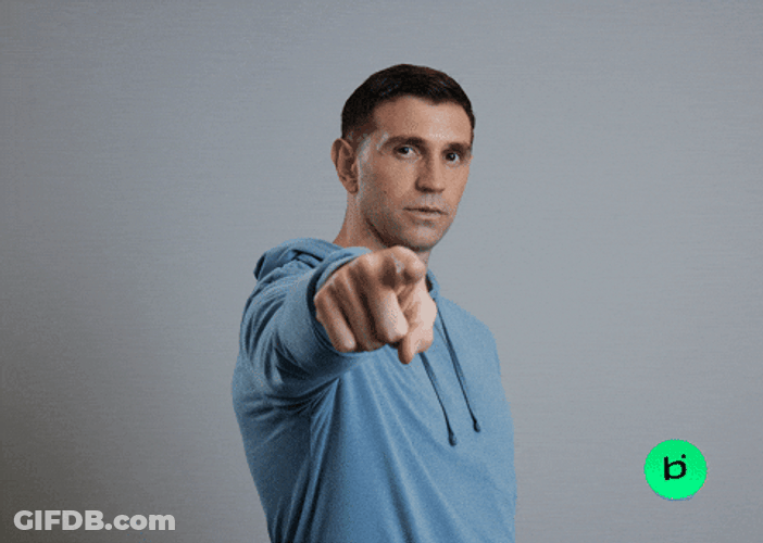 Dibu Emiliano Martinez Pointing Finger GIF