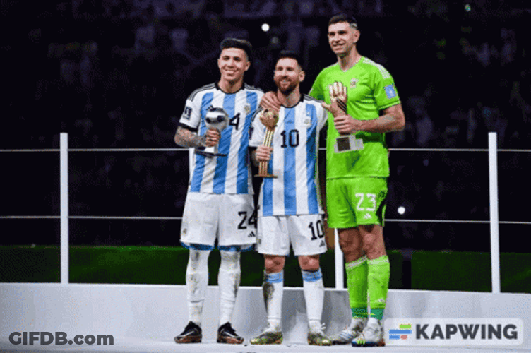 Dibu With Lionel Messi GIF