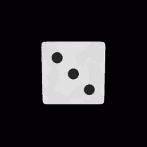 Dice Black And White Spinning Roll GIF