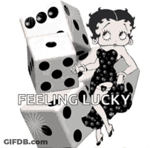 Dice Feeling Lucky Betty Boop Cartoon GIF