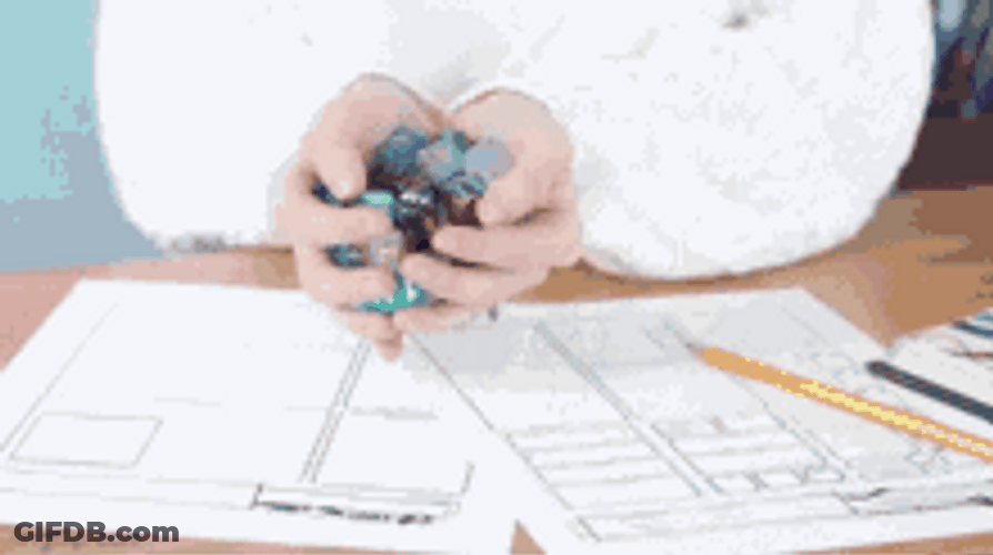 Dice Numbers Roll Student Running Away GIF