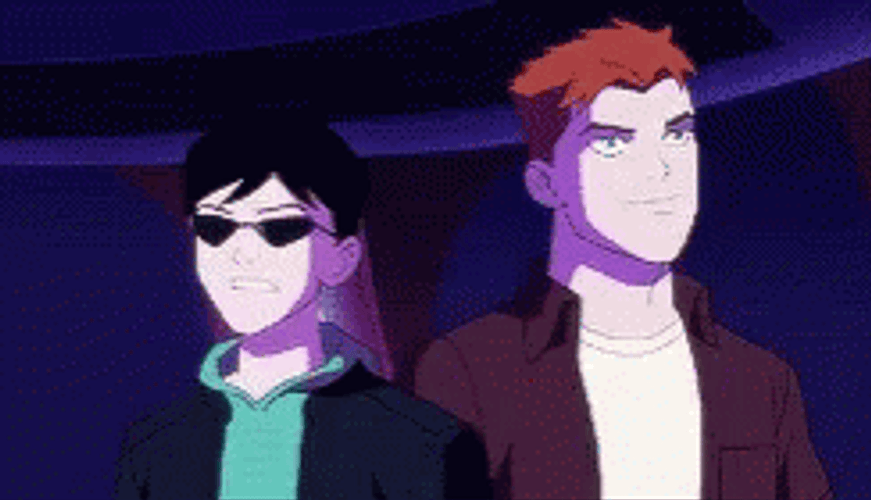 Dick Grayson Wally West GIF