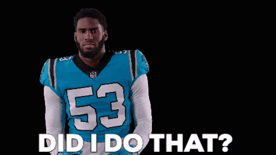 Did I Do That Confused NFL Player GIF