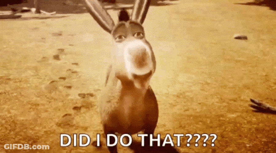 Did I Do That Naughty Donkey Shrek GIF