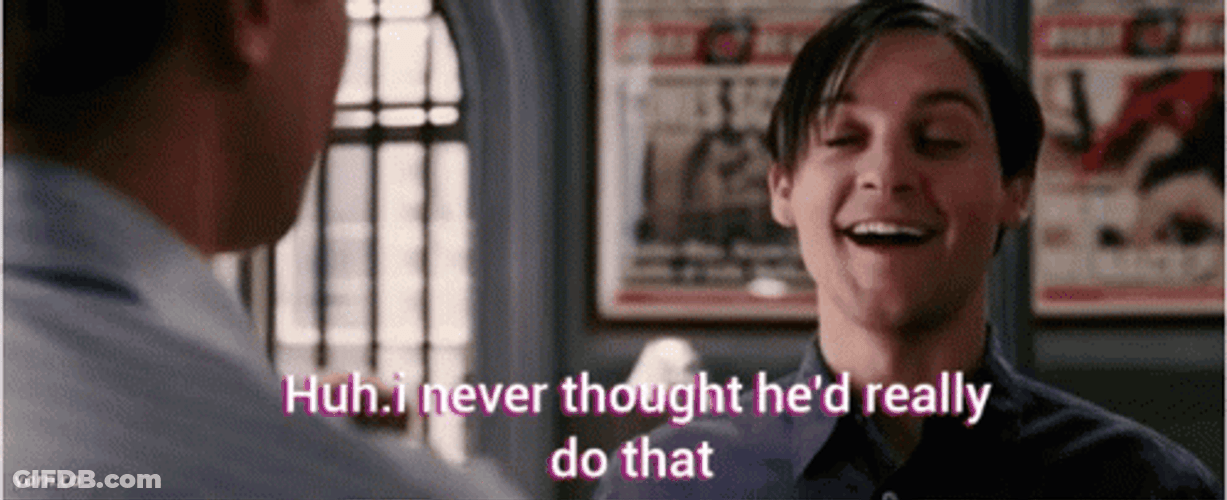 Did I Do That Tobey Maguire GIF