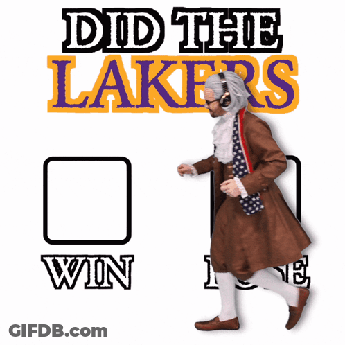 Did The Lakers Win Or Lose Poster GIF