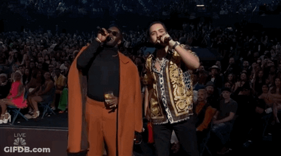 Diddy And Montana On Stage GIF