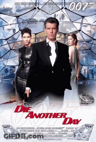 Die Another Day Movie Poster Man In Suit Holding Gun GIF