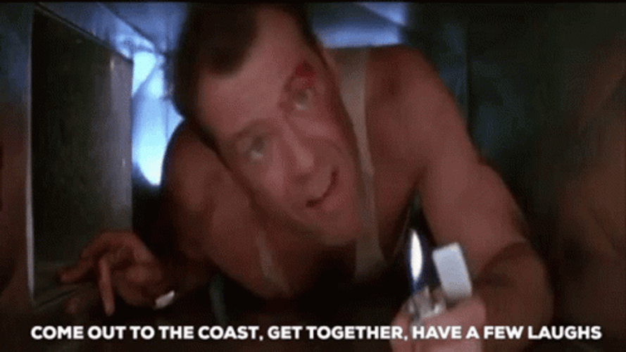 Die Hard Come Out Of The Coast GIF