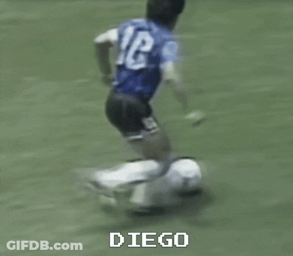 Diego Maradona High Speed Ball Kicking GIF