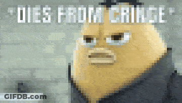 Dies From Cringe Text GIF