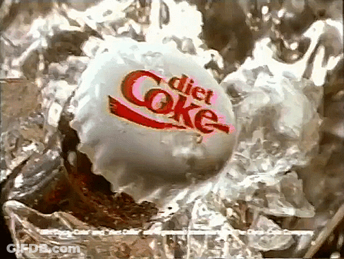 Diet Coke Bottle Cap With Ice GIF