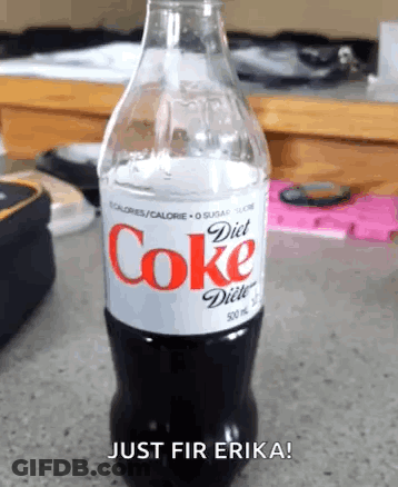 Diet Coke Bottle On Counter GIF