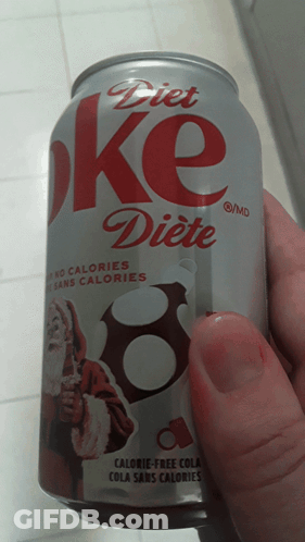Diet Coke Santa Label GIF