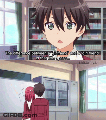 Difference Between Girlfriend And Girl Friend Little Space GIF