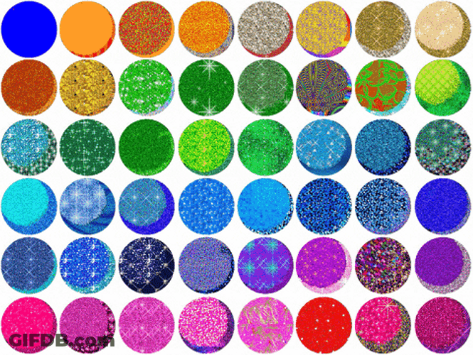 Different Balls Of Glitter Bomb GIF