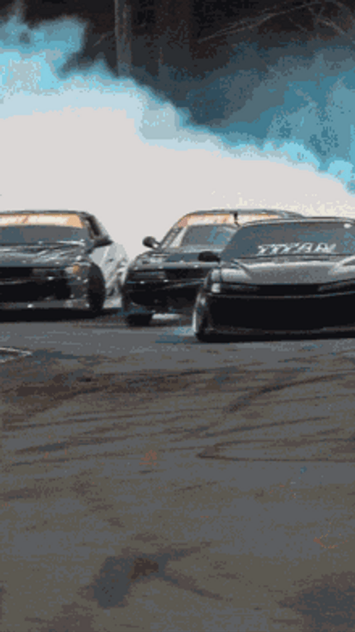 Different Car Drifting Shots GIF