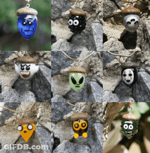 Different Face Design Acorn GIF