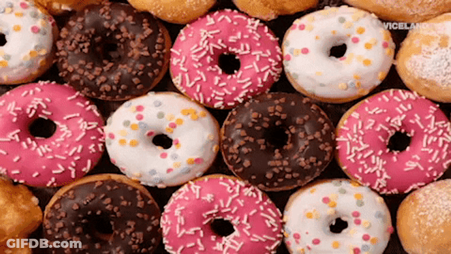 Different Flavor Of Donuts GIF
