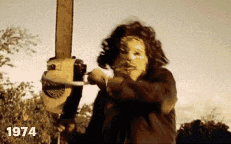 Different Leatherface Versions GIF