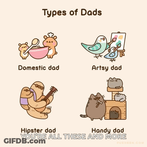Different Types Of Dads Including Hipster Dad GIF